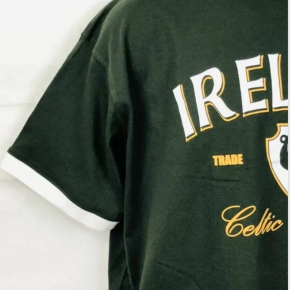 Ireland Celtic Nation T-Shirt Green and White Sz L - Picture 5 of 8